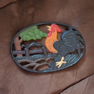 Cast Iron Rooster Trivet/Pot Holder